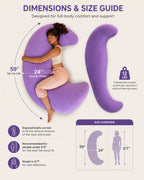 The Cooling Lyocell Crescent Pillow| Full-Body Support Pillow for Side Sleepers