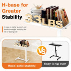 Mobile Vertical Rolling Laptop and Desktop Desk