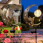 🌙✨Hummingbird Moon Solar Garden Stake Light