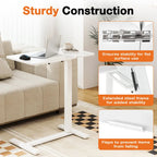 Mobile Vertical Rolling Laptop and Desktop Desk
