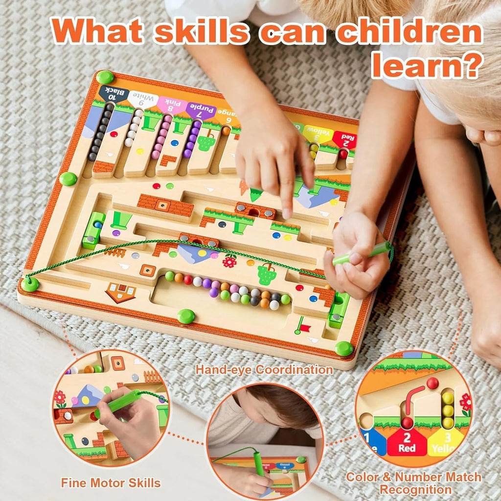 Pixels & Puzzles: Magnetic Color & Number Learning Maze