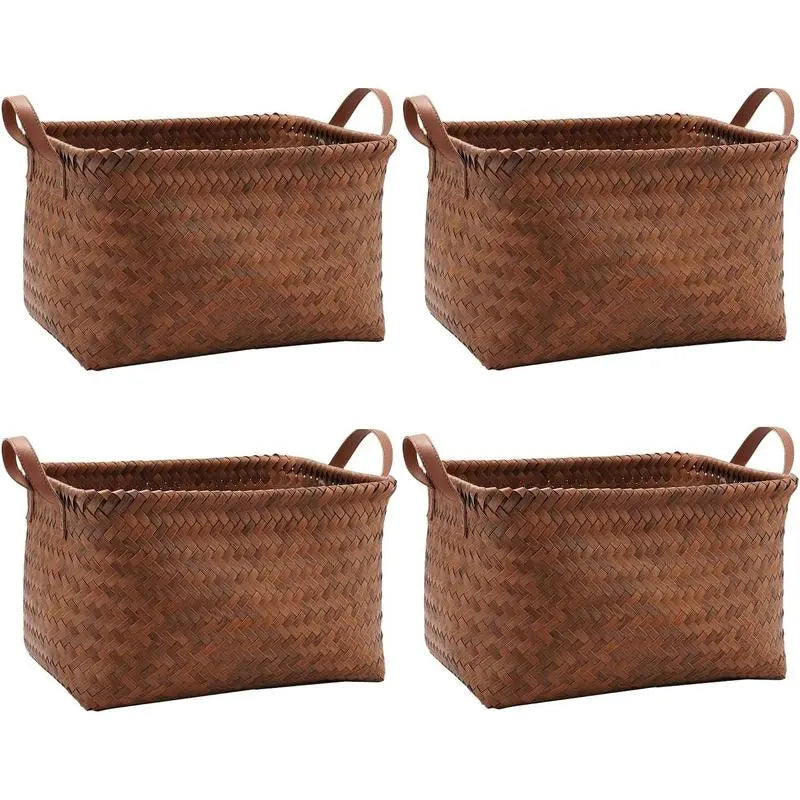 Handwoven Rattan Storage Basket