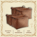 Handwoven Rattan Storage Basket