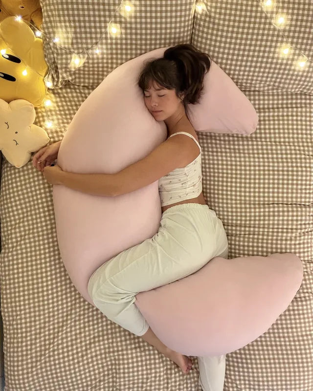 The Cooling Lyocell Crescent Pillow| Full-Body Support Pillow for Side Sleepers