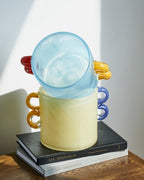 Vase cylindrique fantaisie soufflé à la main - Centres de table éclectiques