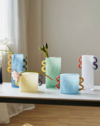 Vase cylindrique fantaisie soufflé à la main - Centres de table éclectiques
