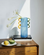 Vase cylindrique fantaisie soufflé à la main - Centres de table éclectiques