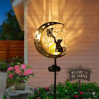 🌙✨Hummingbird Moon Solar Garden Stake Light