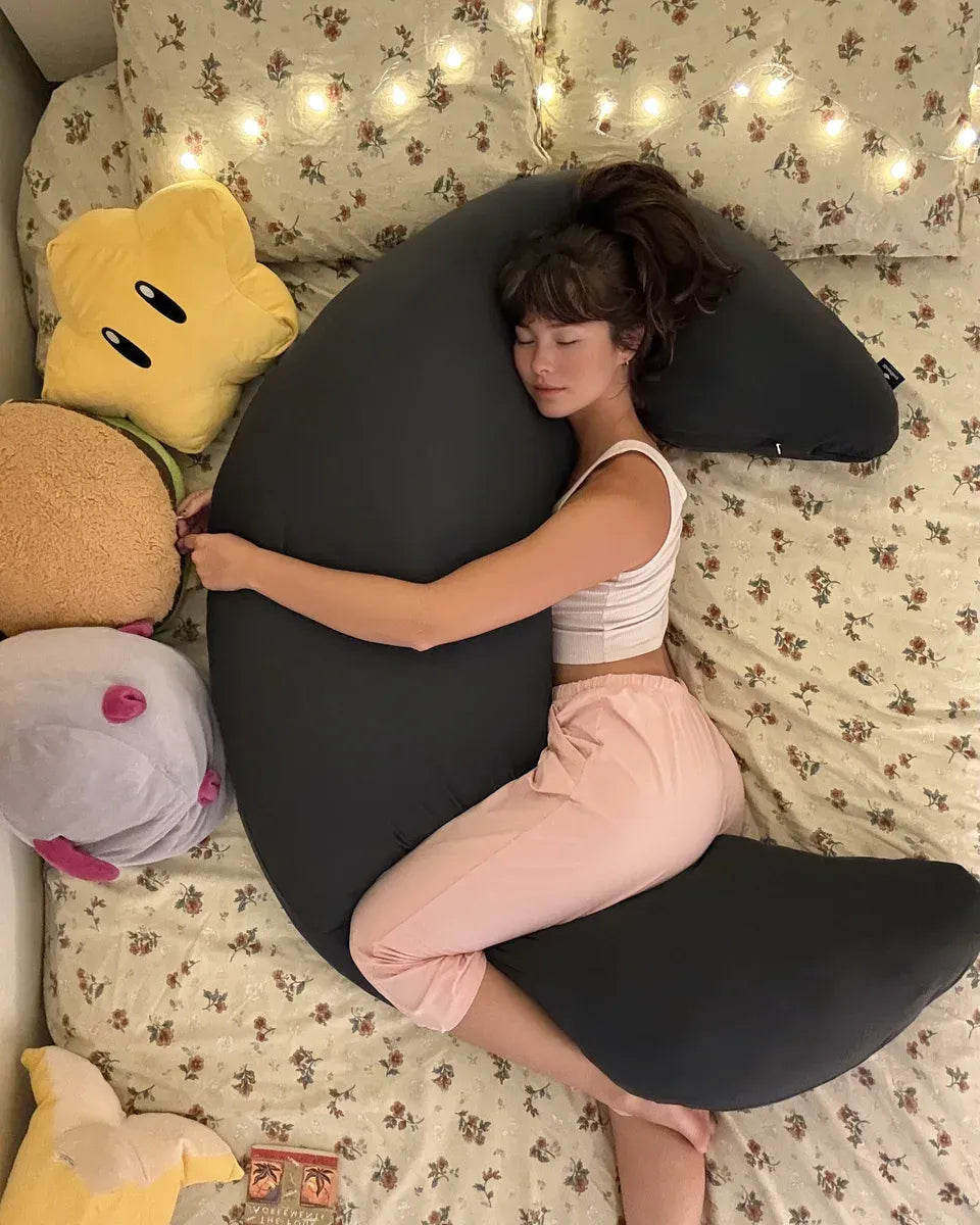 The Cooling Lyocell Crescent Pillow| Full-Body Support Pillow for Side Sleepers