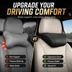 🚗💤 Relieve Driving Fatigue! Universal Memory Foam Car Headrest Neck Pillow, Ergonomic Support Auto Neck Cushion for Long Road Trips